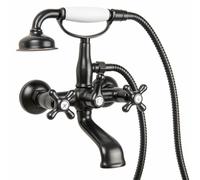 PaulGurkes Robinet de baignoire rétro noir mural style nostalgique avec