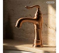 PaulGurkes Robinet de lavabo en cuivre Nostalgie Mitigeur rétro