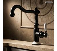 PaulGurkes Robinet de lavabo noir au design rétro