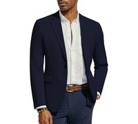 PaulJones Blazers décontractés pour homme - Léger et respirant - Avec un bouton - Veste de sport d'été, bleu marine, L