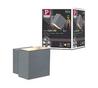 Paulmann 18002 Kit Spot en saillie spécial Cybo LED 2x3W, 230V, IP65, carré, 100x100 mm, Gris, Alu