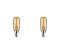 Paulmann 28526 LED Vintage Ampoule Bougie 2W, E14, 230V, or 1700K (Lot de 2)