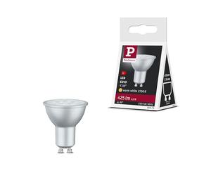 Paulmann 28976 Standard 230V réflecteur LED GU10 230V Pack de 1 6,5W 425lm 51mm Alu plastique 2700K - Ampoule Blanc chaud, Aluminium