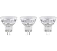 Paulmann Réflecteur LED GU4 28977 Standard 12 V Pack de 3 3x1,8W 3x184lm 35 mm Blanc chaud Argent
