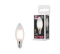 Paulmann 29076 Filament 230V LED Bougie E14 230V 5,9W 806lm gradable 35mm Dépoli Verre 2700K - Blanc chaud