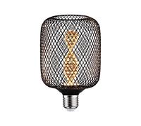 Paulmann 29082 Metallic Glow Edition Standard 230V ampoule LED cylindre E27 Helix 3,5W 110lm 100mm Noir Métal 1800K