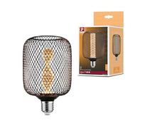 Paulmann 29083 Metallic Glow Edition Standard 230V ampoule LED cylindre E27 Spiral 4,2W 200lm 100mm Noir Métal 1800K