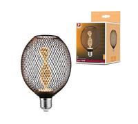 Paulmann 29086 Metallic Glow Edition Standard 230V LED Globe E27 Helix 3,5W 110lm 110mm Noir Métal 1800K