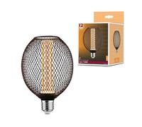 Paulmann 29087 Metallic Glow Edition Standard 230V LED Globe E27 Spiral 4,2W 200lm 110mm Noir Métal 1800K