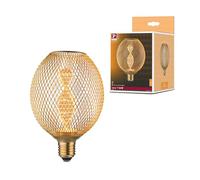 Paulmann 29088 Metallic Glow Edition Standard 230V LED Globe E27 Helix 3,5W 130lm 110mm Laiton Métal 1800K