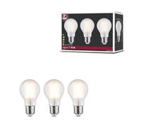 Paulmann 29092 Filament 230V LED poirette E27 pack de 3 3x9W 3x1055lm 60mm Dépoli Verre 2700K - Blanc chaud