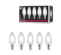 Paulmann 29095 Filament 230V LED Bougie E14 Pack de 5 5x4,8W 5x470lm 35mm dépoli Verre 2700K - Blanc chaud