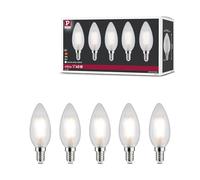 Paulmann 29096 Filament 230V LED Bougie E14 pack de 5 5x4,8W 5x470lm 35 mm Dépoli Verre 4000K