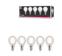 Paulmann 29097 Filament 230V LED sphérique E14 Pack de 5 5x4,8W 5x470lm 45mm dépoli Verre 2700K - Blanc chaud