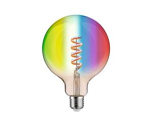 Paulmann 29162 Filament 230V Smart Home Zigbee LED Globe G125 E27 470lm 6,3W RGBW+ gradable Doré ampoule, Gold