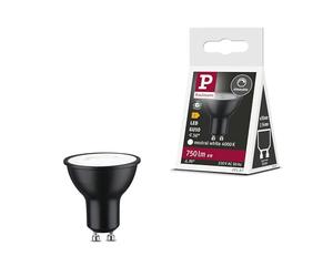 Paulmann 29167 Réflecteur LED Standard 230 V GU10 750lm 8W 4000 K gradable Noir mat 36° ampoule RAL9004