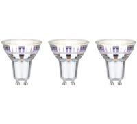 Eco-Line Standard 230 V Réflecteur LED GU10 Kit de 3 3x450lm 3x2,5W 3000K Argent Argent G