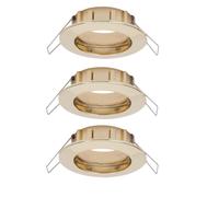 Paulmann 2Easy Premium Spots Encastrés Ensemble De 3 IP44 Fixe 51Mm Or