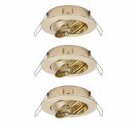 Paulmann 2Easy Premium Spots Encastrés Ensemble De 3 Orientables 51Mm Or