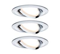 Paulmann 3 spots Nova coin rond inclinable chromé