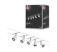 Paulmann 3981 Système de câbles TubeLED 5x4W, Blanc/Noir/Chrome, 230/12V, Synthétique 1000 x 16 x 13 cm