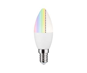 Paulmann 50127 Lampe LED bougie Smart Home Zigbee RGBW 6,3 watts gradable fluocompacte dépoli Éclairage Lampes 2700 K E14