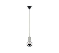 Paulmann 50332 luminaire en suspension 2m câble tissé Baldachin Noir max. 60W plafonnier Gris, Noir lumin. suspendu béton, suspension plastique E27