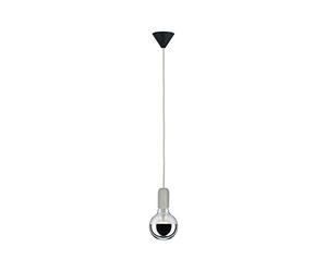 Paulmann 50332 luminaire en suspension 2m câble tissé Baldachin Noir max. 60W plafonnier Gris, Noir lumin. suspendu béton, suspension plastique E27