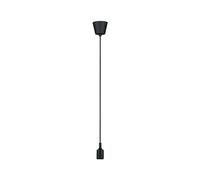 Paulmann 50346 luminaire en suspension Neordic Ketil 1 Flamme Protection anti-projections d'eau IP44 max. 20 watts lampe suspendue Noir éclairage de plafond Silicone, Suspension synthétique E27