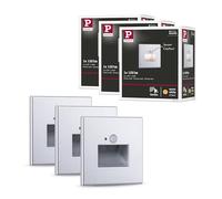 Paulmann 5273 Kit LED encastrés muraux Edge jeu de 3 80x42 mm 3x1,2W 3x25lm 230V 2700K chrome mat