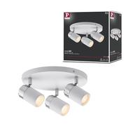 Paulmann Plafonnier à spots Zyli IP44 GU10 230V max. 3x10W dimmable Blanc/Chrome