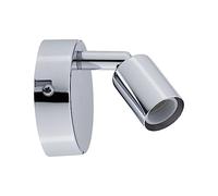 Paulmann 66749 Spot mural Carolina IP44 GU10 230V max. 10W gradable Chrome, Spot une flamme