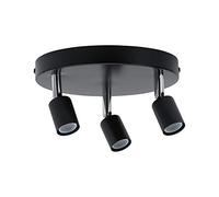 Paulmann 66752 Carolina IP44 max. 3x10 watts gradable Anthracite, Chrome éclairage Métal spot pour plafond GU10, 3er