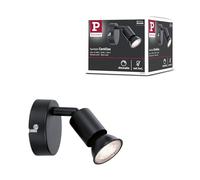 Paulmann 66755 projecteur Carolina 1 flamme max. 10 watts plafonnier Noir mat spot Métal GU10