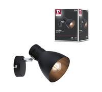 Paulmann 66759 Spotlight Davy Plafonnier à 1 ampoule max. 20 W Noir Spot métal E27 Plafonnier sans ampoule