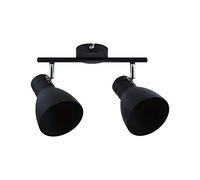 Paulmann 66760 Plafonnier à 2 spots Davy en métal E27 sans ampoule Noir 2 x 20 W