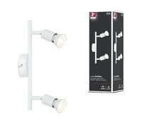 Paulmann 66764 projecteur Carolina 2 flammes max. 2x10 watts plafonnier Blanc dépoli spot Métal GU10