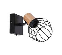 Paulmann 66766 projecteur Lanke 1 flamme max. 1x20 watts plafonnier noir/bois spot métal E14