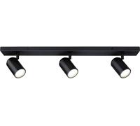 Paulmann Plafonnier Zyli 66777 – 3x10W GU10 IP44 gradable 230V Métal Noir mat