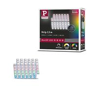 Paulmann 70530 MaxLED 1000 Strip LED RGBW Strip individuel IP44 28W 1000lm/m gradable 2,5 m Argent plastique 72LEDs/m