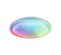 Paulmann 70547 LED Ceiling light Rainbow mit Regenbogeneffekt incl. 1x38,5 W Dimmable dynamicRGBW Farbsteuerung Chrom, white Kunststoff, Metall 3000 K