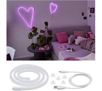 Paulmann 70561 Bande LED 1M Rose Néon Flexible Avec Prise USB Montage Facile