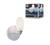 Paulmann 70838 applique Carina max. 28 watts IP44 lampe murale Chrome mat, Satin éclairage de salon Métal Verre, éclairage de couloir G9