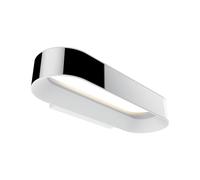 Paulmann 70948 plafonnier LED applique Agena incl. 1x20W IP44 gradable éclairage plafond chrome, Blanc dépoli, éclairage salon Alu, Acier inox. 2700K