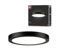 Paulmann 70984 Panneau LED Abia 300 mm Blanc chaud rond avec 1 plafonnier de 22 W Noir mat Plafonnier en plastique 2700 K