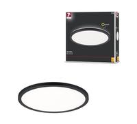 Paulmann 70998 panneau LED Atria Shine 293 mm rond incl. 1x16 watts Blanc chaud Noir panneau lumineux synthétique système d'éclairage 3000 Kelvin