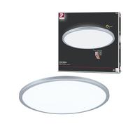 Paulmann 71006 Atria Shine Panneau LED rond à 3 niveaux de intensité 420 mm avec 1 x 22 W à intensité variable Blanc lumière du jour chromé mat Panneau lumineux en plastique 4000 K