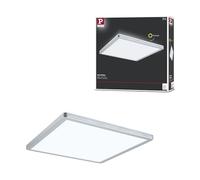 Paulmann 71008 Atria Shine Panneau LED rectangulaire en plastique avec 1 ampoule 16 W Blanc lumière du jour chromé mat 293 x 293 mm 4000 K