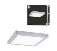 Paulmann 71024 panneau LED Abia 300x300 mm carré blanc lumière du jour Chrome mat panneau lumineux synthétique système d'éclairage 4000 Kelvin