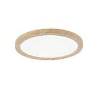 Paulmann 71032 panneau LED Atria Shine plafonnier + Backlight rond IP44 11,2W 850lm 190mm Esthétique bois plastique 4000K luminaire bain